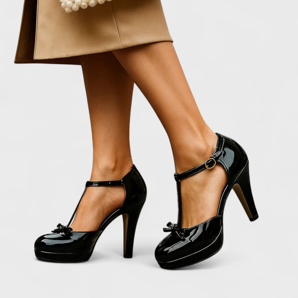 Oriah Collection | Women's Black Heels with Padded Insole | Elegant Comfort for All-Day Wear 7