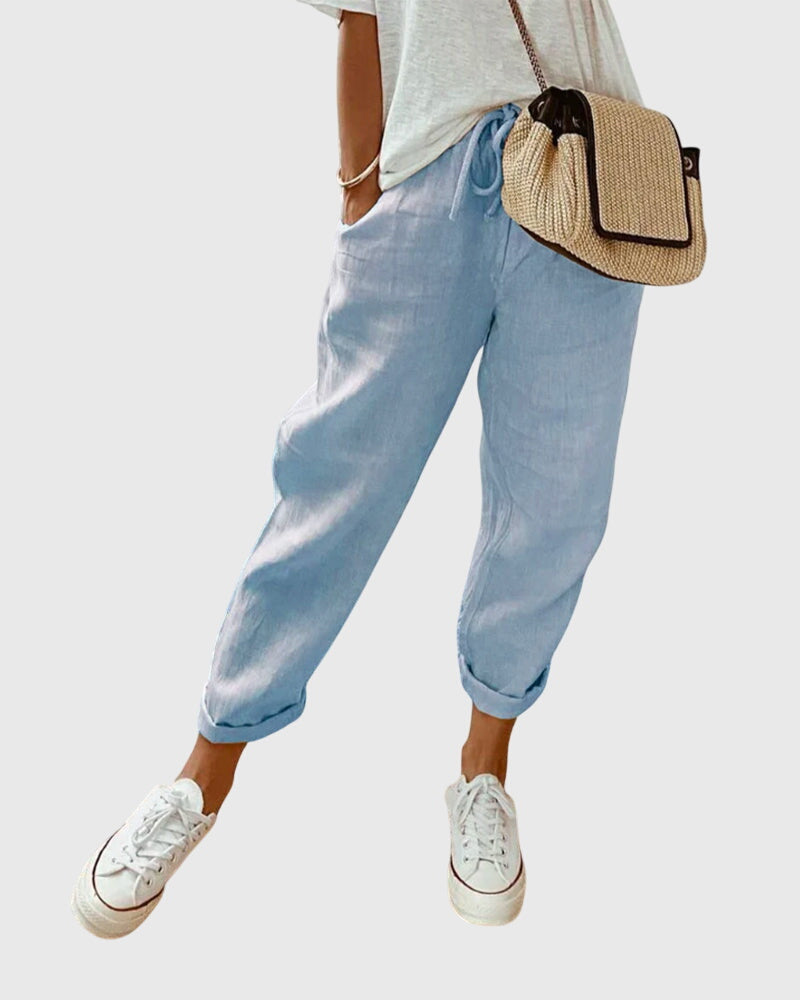 Reina | Women's Pants with High Waist & Pockets | Elegant Style for All-Day Comfort 1