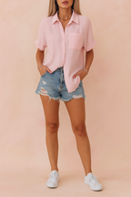Simona | Relaxed Fit Short Sleeve Button Down Shirt for Casual Style 3