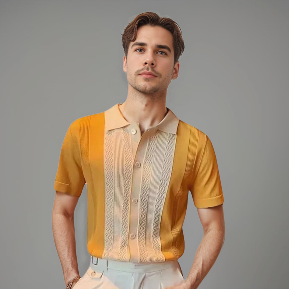 Men's Polo Shirt | Contrast-Panel Smart-Casual Design