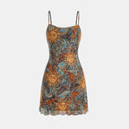 Sundaze | Women's Summer Dress with Spaghetti Straps & Sun Motif | Perfect for Warm Weather Outings 0