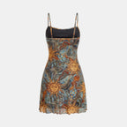Sundaze | Women's Summer Dress with Spaghetti Straps & Sun Motif | Perfect for Warm Weather Outings 3