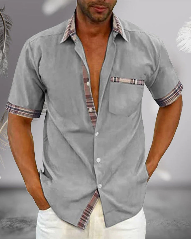 Men's Short-Sleeve Dress Shirt | Tailored Classic Collar