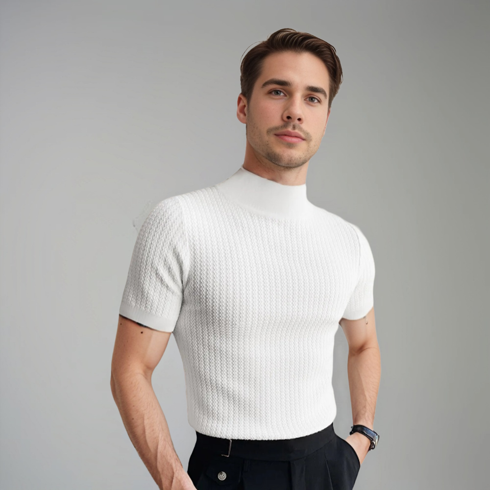 Men's Crew-Neck T-Shirt | Textured All-Season Comfort