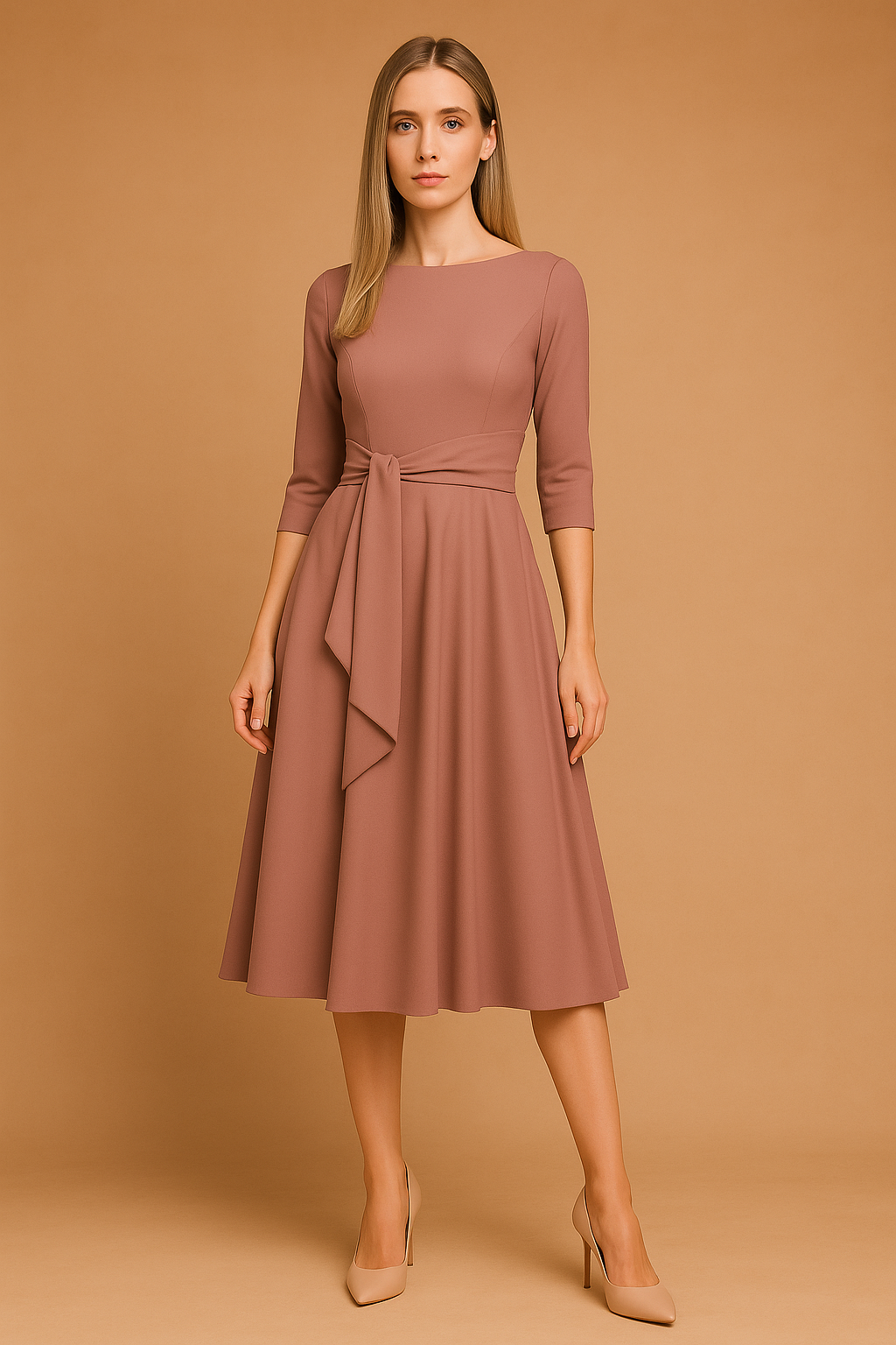 Violet Midi Bow Blouse for Women | Chic Work and Event Wear 1