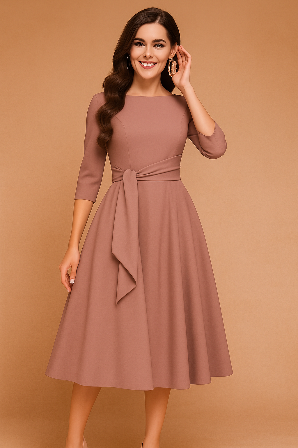 Violet Midi Bow Blouse for Women | Chic Work and Event Wear 2