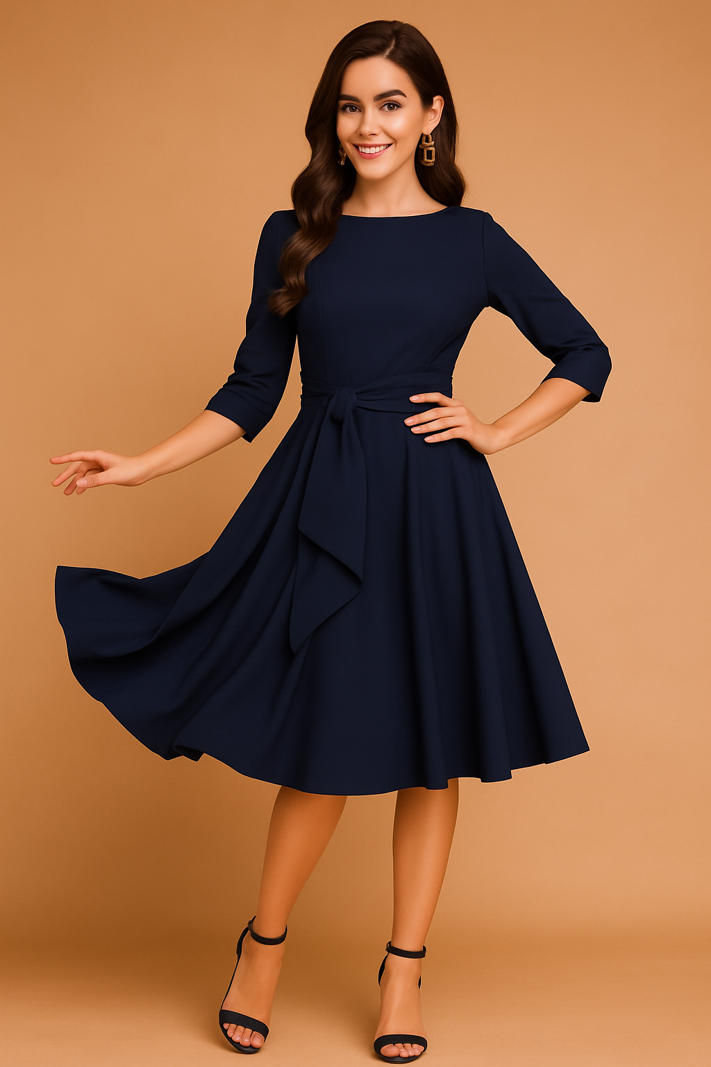 Violet Midi Bow Blouse for Women | Chic Work and Event Wear 3
