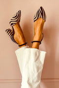Zebrina | Women's Sandals with Secure Ankle Strap | Bold Zebra Print for All-Day Comfort 0