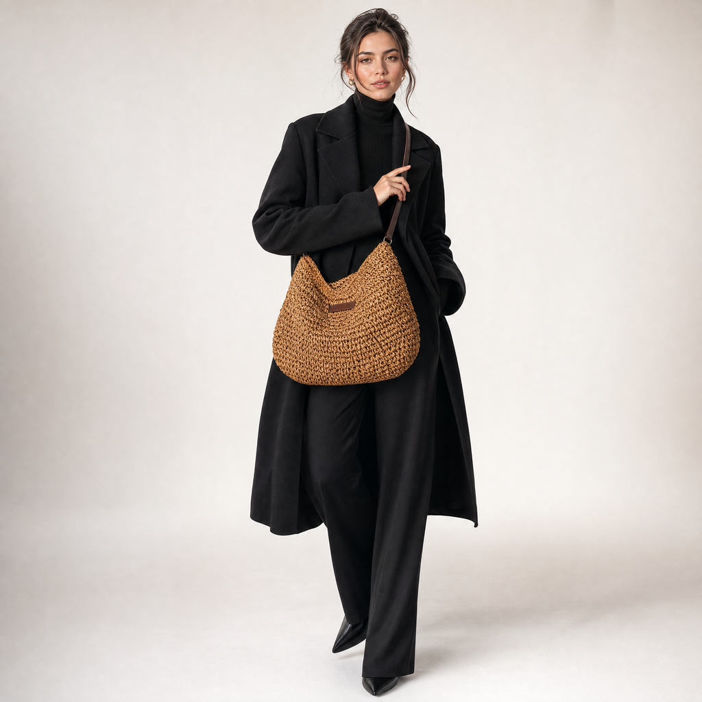 Women's Beige Slouchy Tote Bag – Adjustable Strap Everyday Handbag