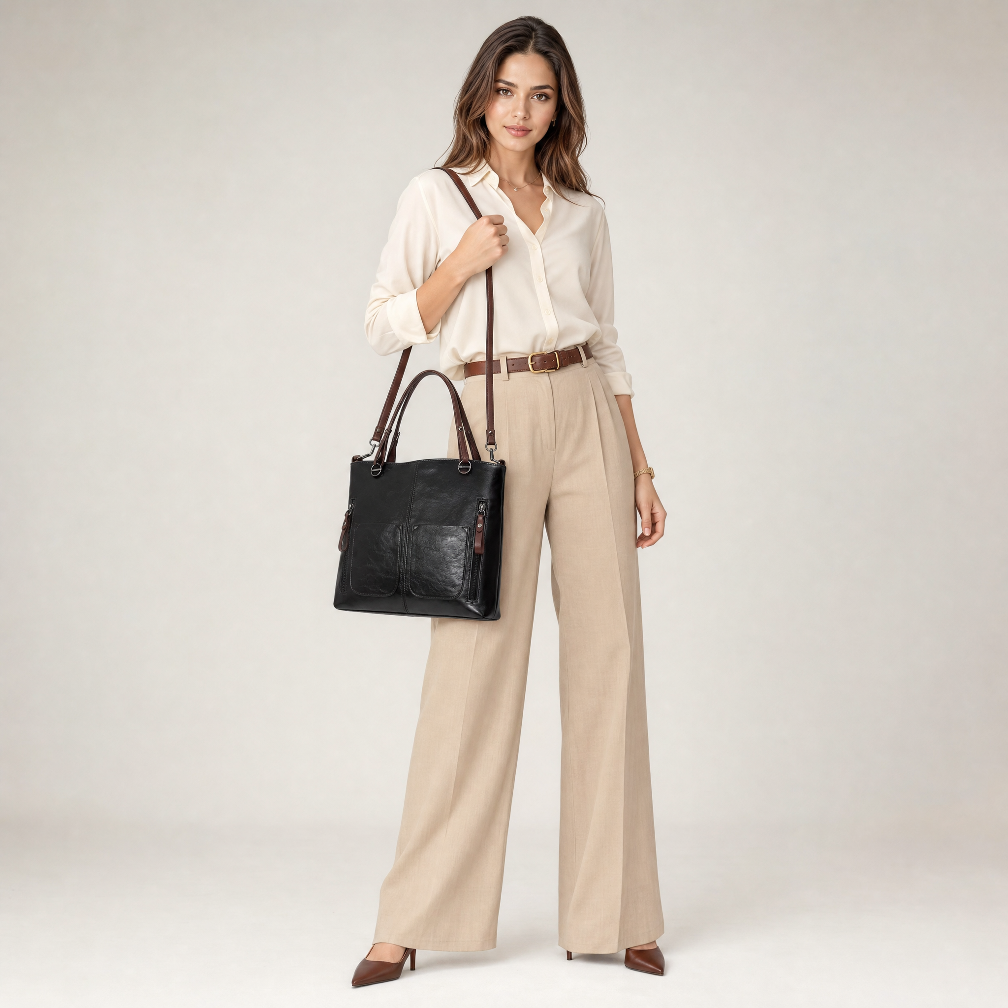 Women's Leather Tote Bag – Large Everyday Shoulder Bag