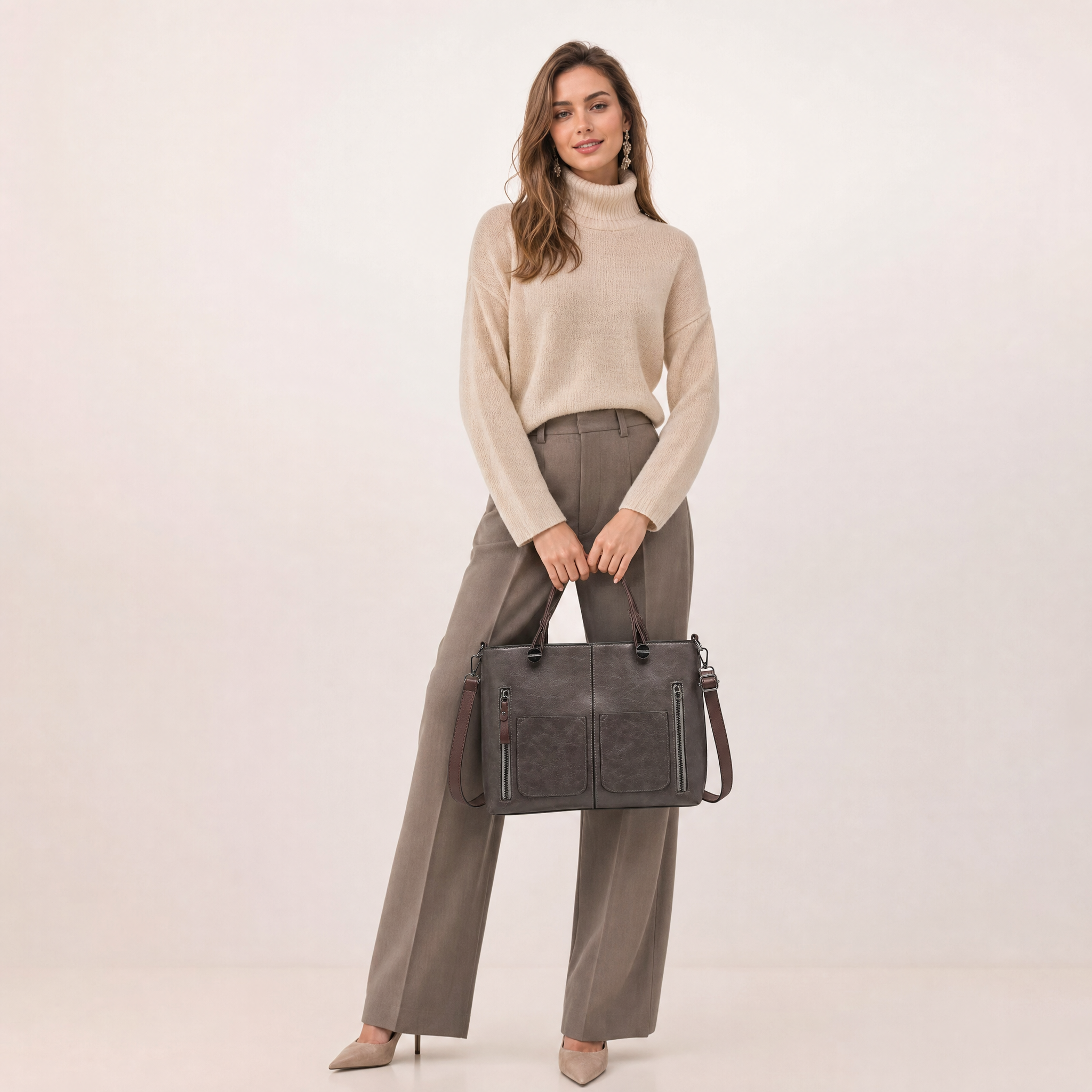 Women's Leather Tote Bag – Large Everyday Shoulder Bag