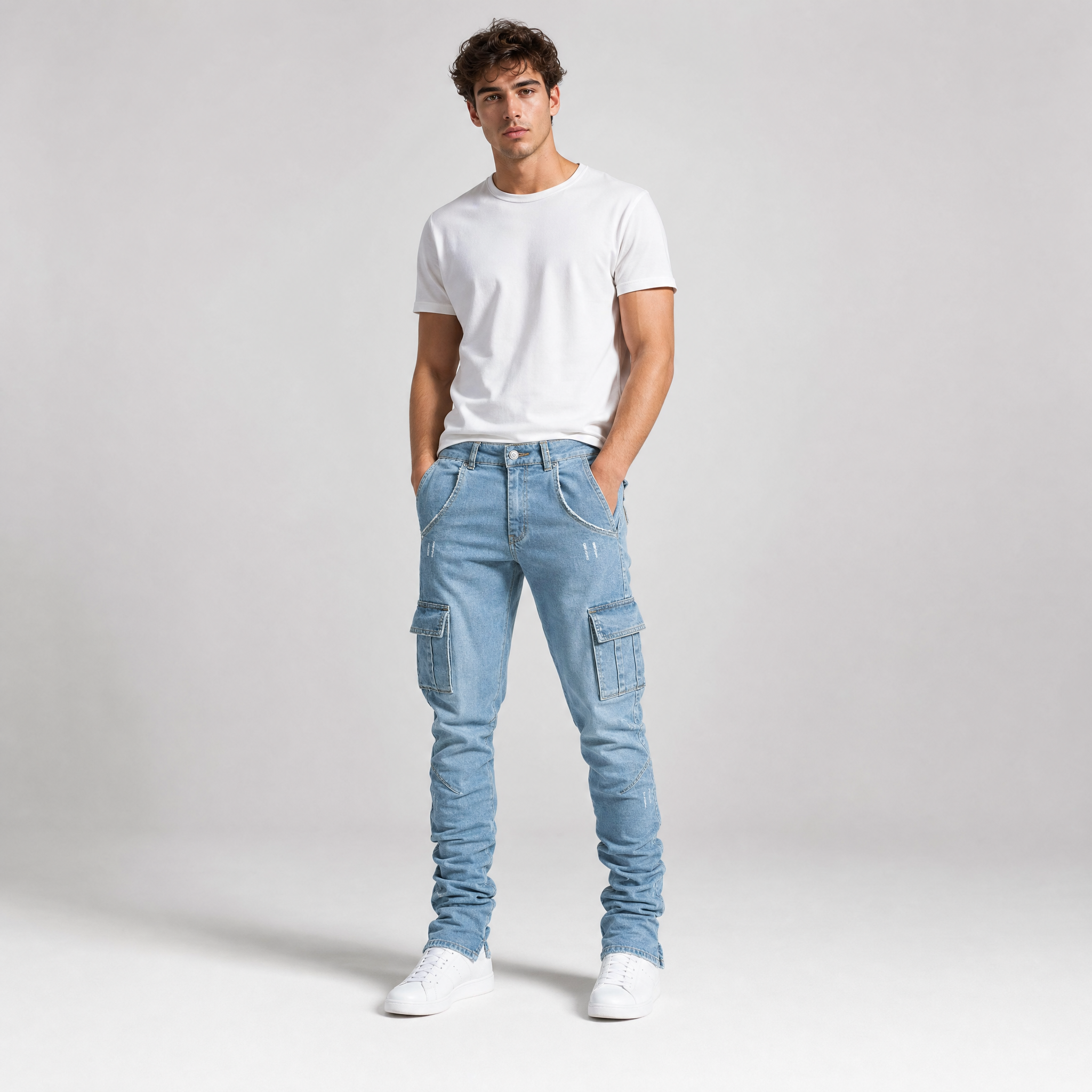 Men's Slim Cargo Pants | Utility Pockets, Streetwear