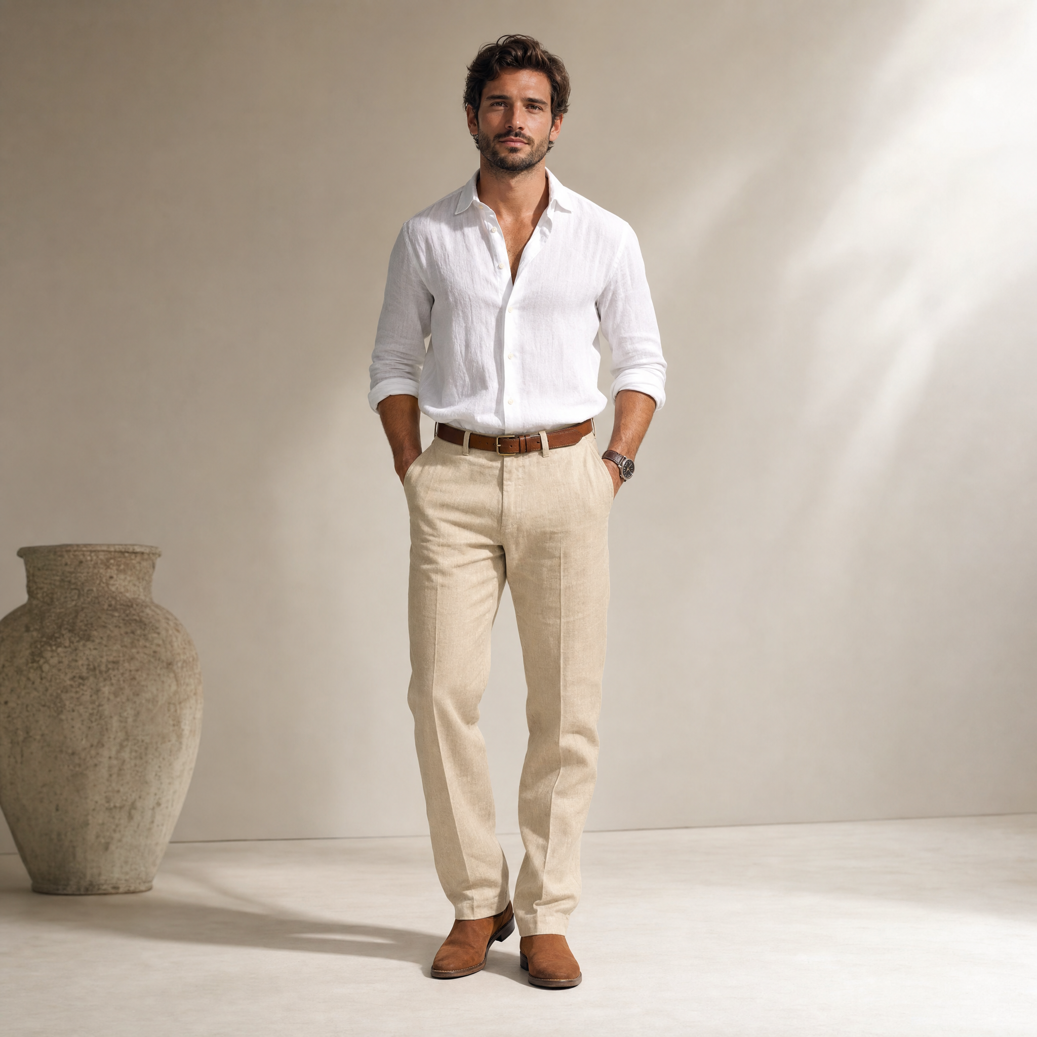 Men's Slim Trousers | Tailored Smart-Casual Fit