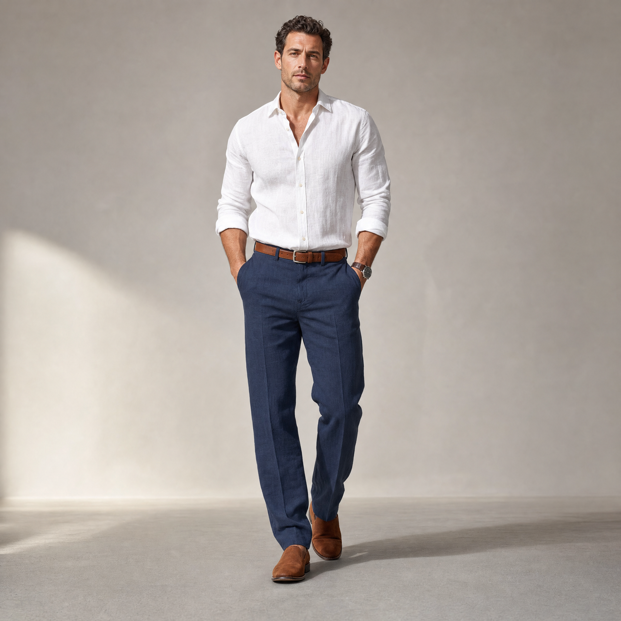 Men's Slim Trousers | Tailored Smart-Casual Fit