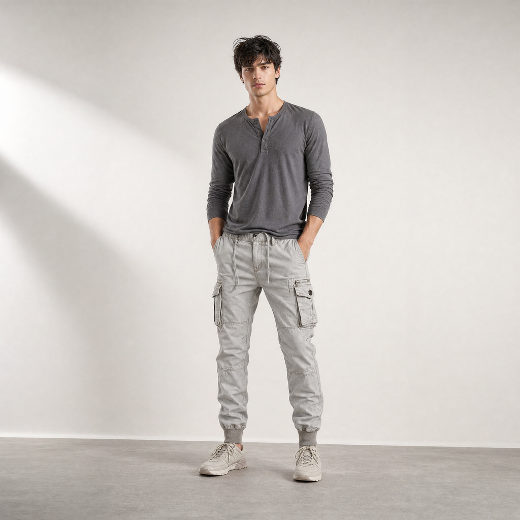 Men's Cargo Joggers | Multi-Pocket Tapered Fit