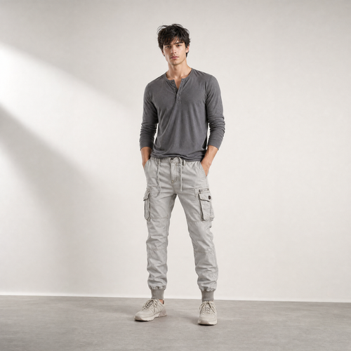 Men's Cargo Joggers | Multi-Pocket Tapered Fit
