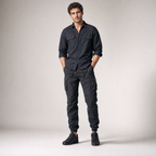 Men's Cargo Joggers | Multi-Pocket Tapered Fit