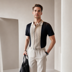 Men's Polo Shirt | Contrast-Panel Smart-Casual Design