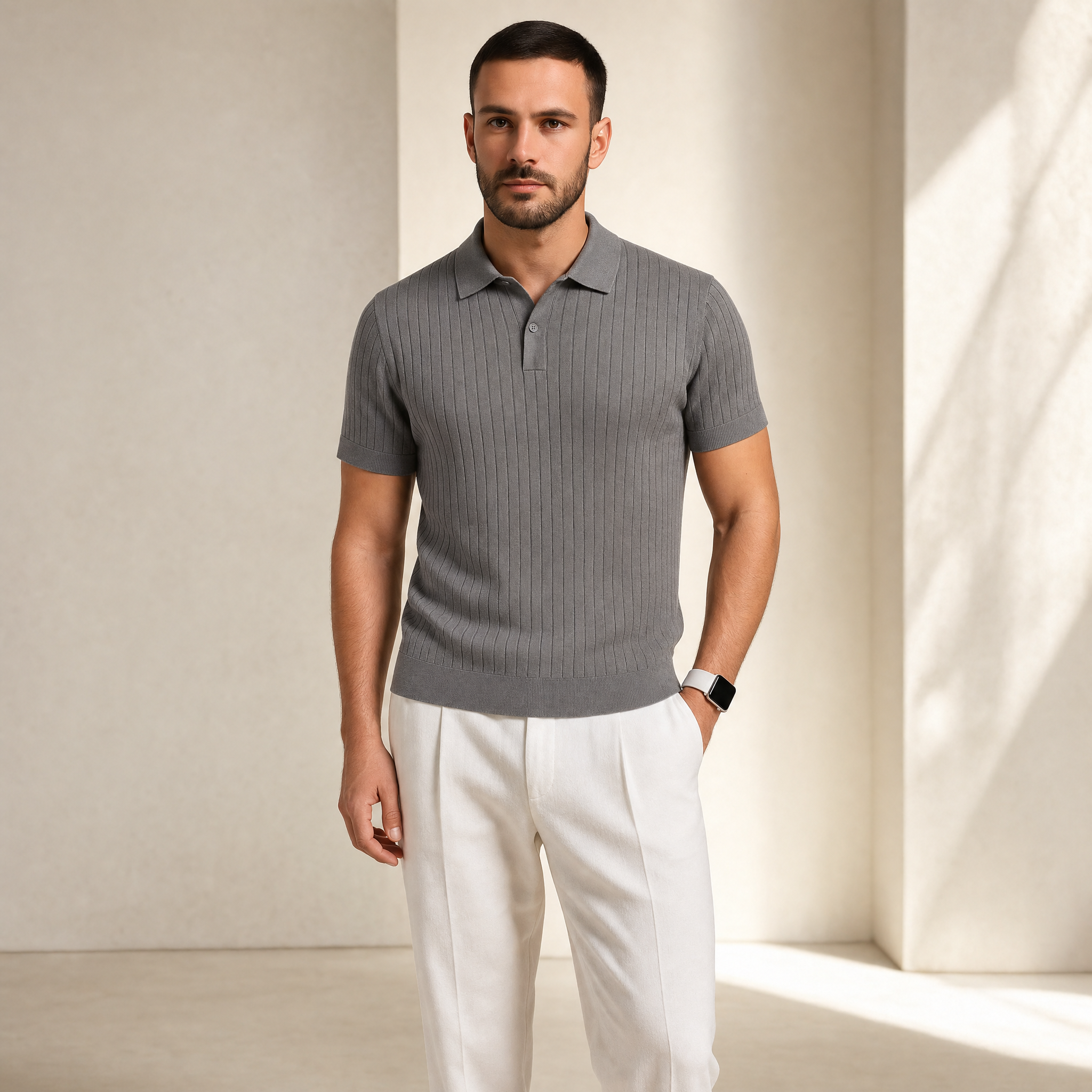 Men's Muscle-Fit Polo Shirt | Classic Collar