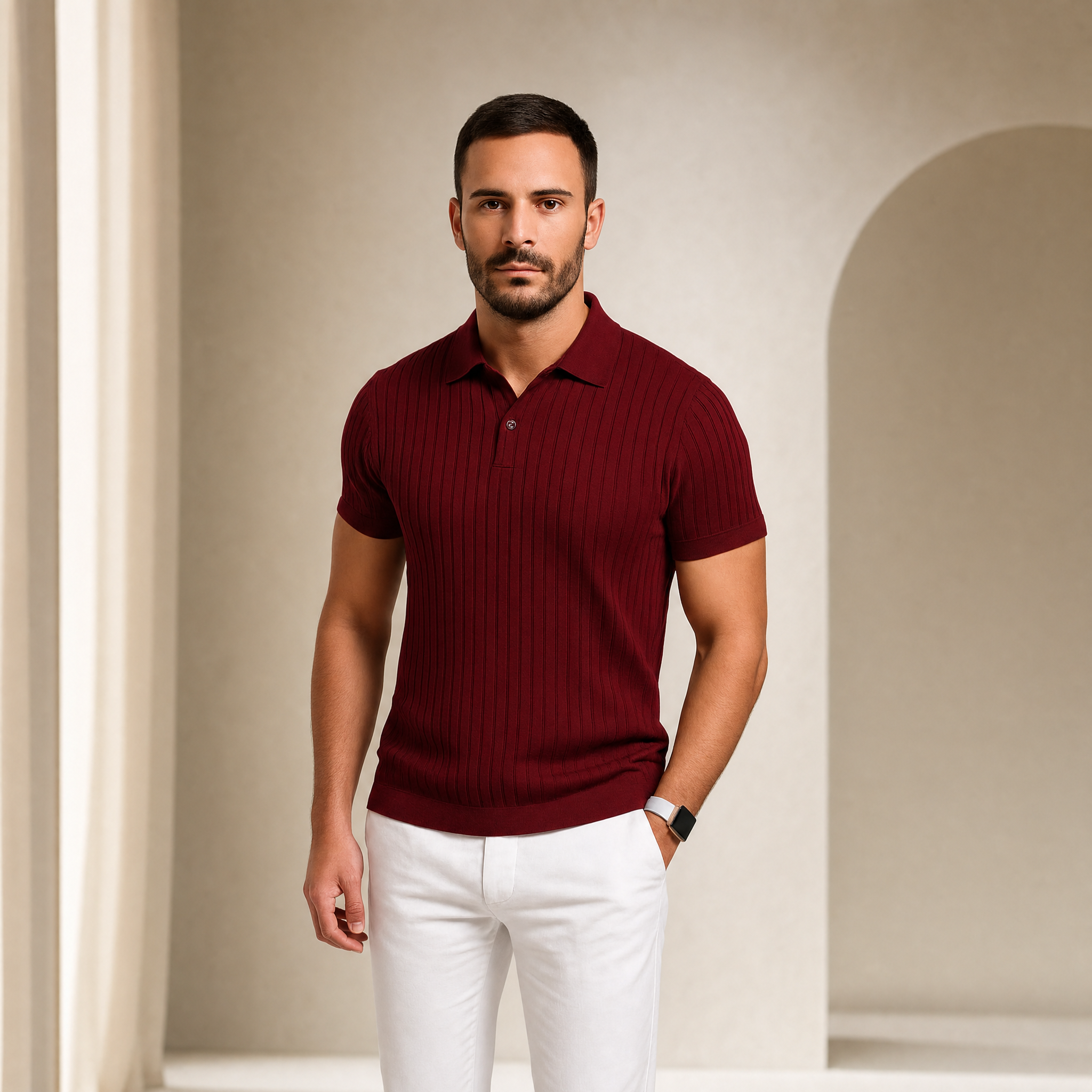 Men's Muscle-Fit Polo Shirt | Classic Collar