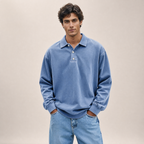 Men's Long-Sleeve Polo | Relaxed-Fit Everyday Style