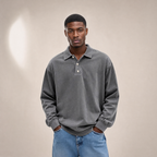 Men's Long-Sleeve Polo | Relaxed-Fit Everyday Style