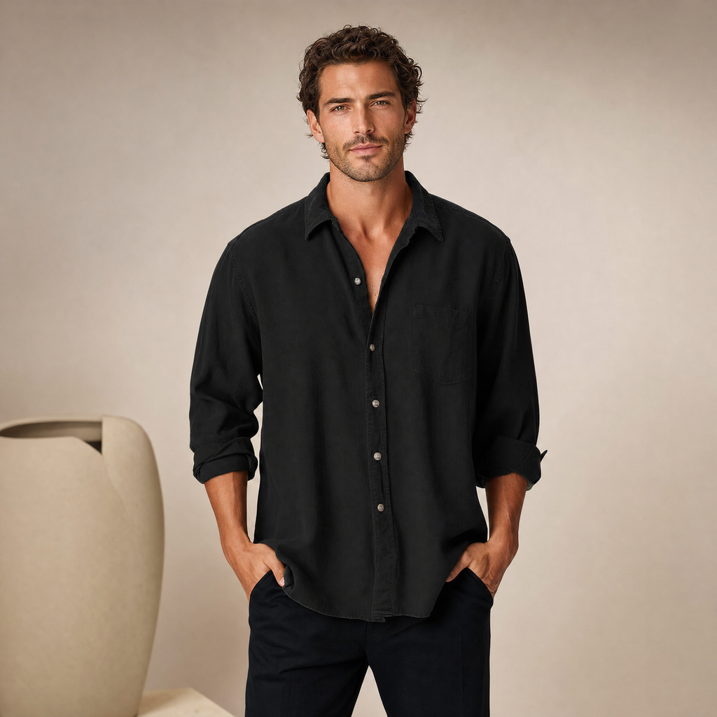 Men's Long-Sleeve Dress Shirt | Structured Collar