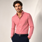 Men's Striped Dress Shirt | Tailored Long-Sleeve Button-Up