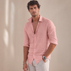 Men's Long-Sleeve Linen Shirt | Breathable Summer Fit