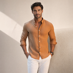 Men's Linen Shirt | Long-Sleeve Lightweight Relaxed Fit