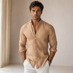 Men's Linen Shirt | Long-Sleeve Lightweight Relaxed Fit