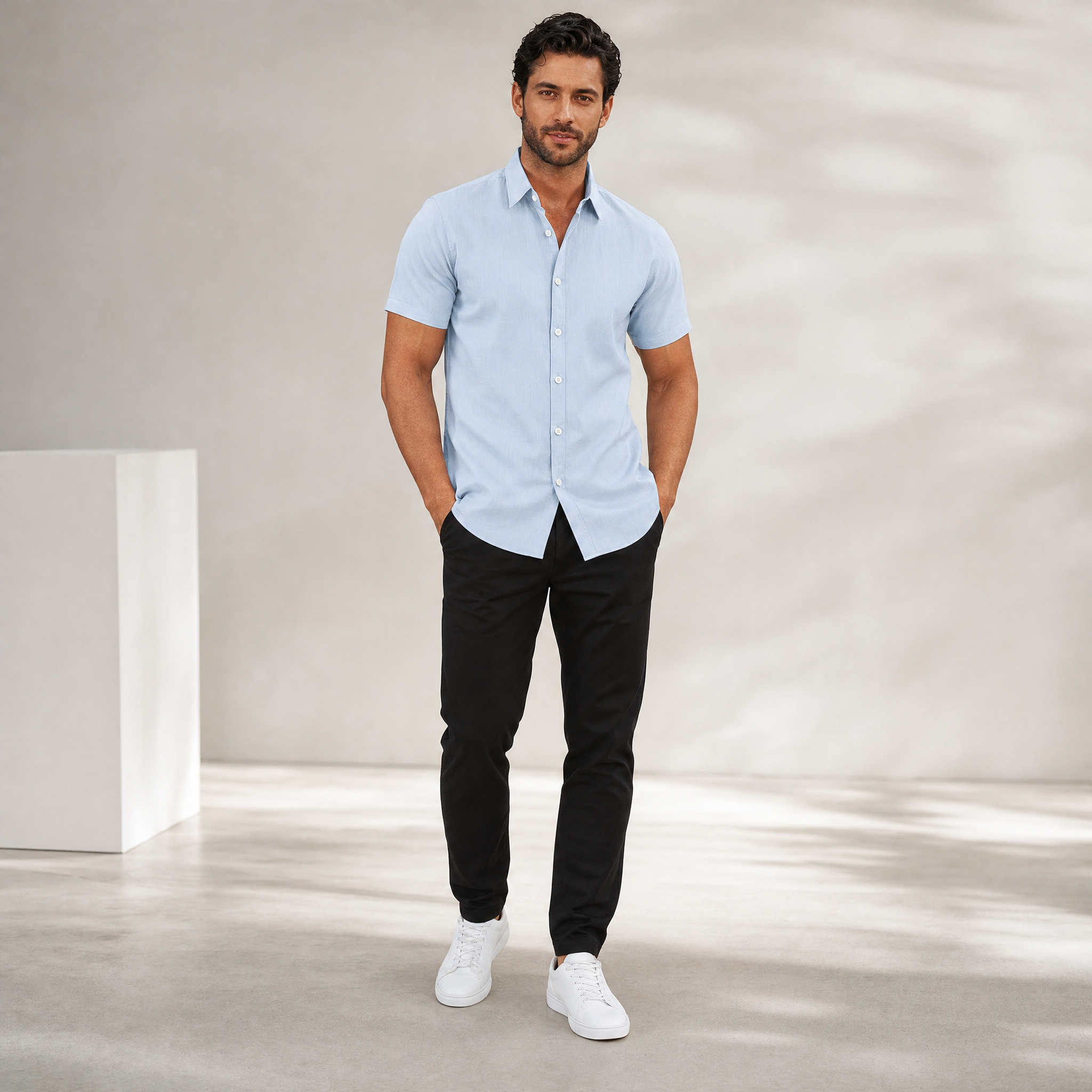 Men's Short-Sleeve Shirt | Tailored-Fit Classic Collar