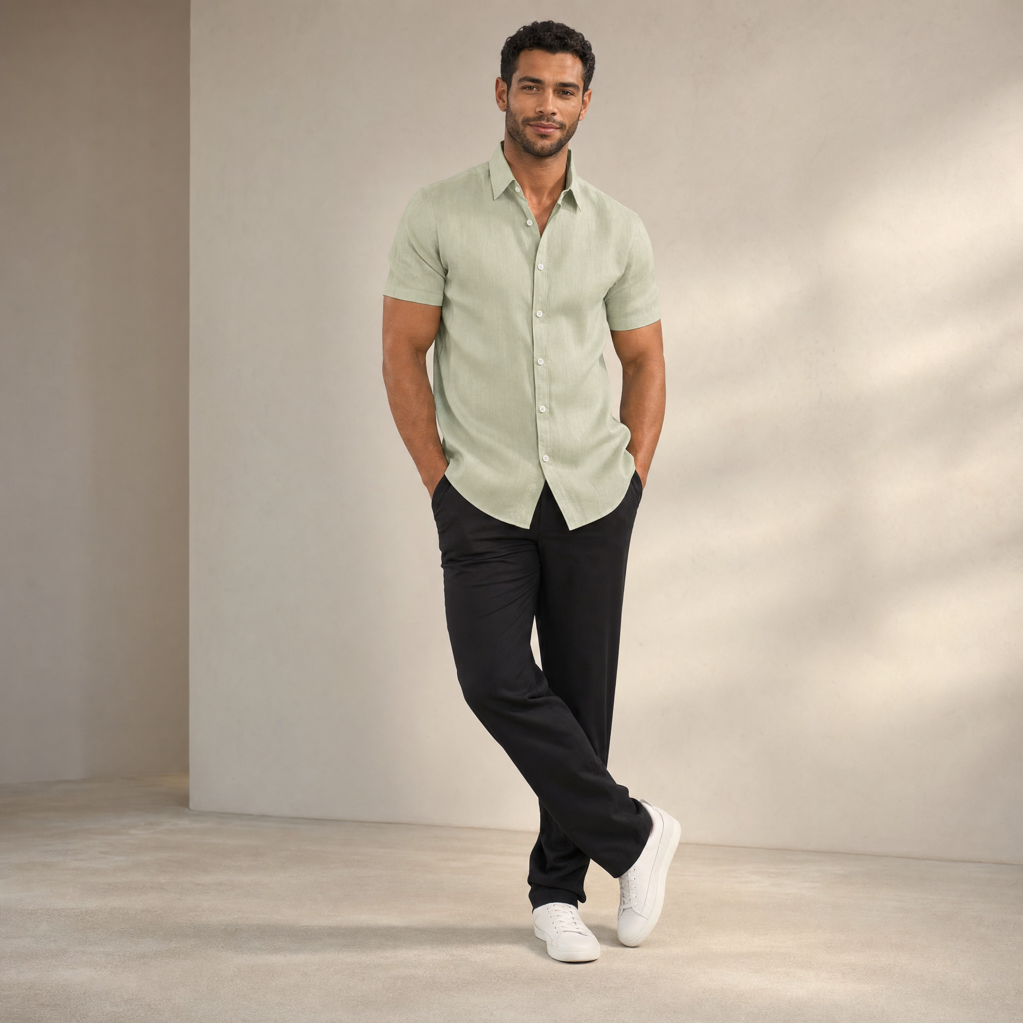 Men's Short-Sleeve Shirt | Tailored-Fit Classic Collar