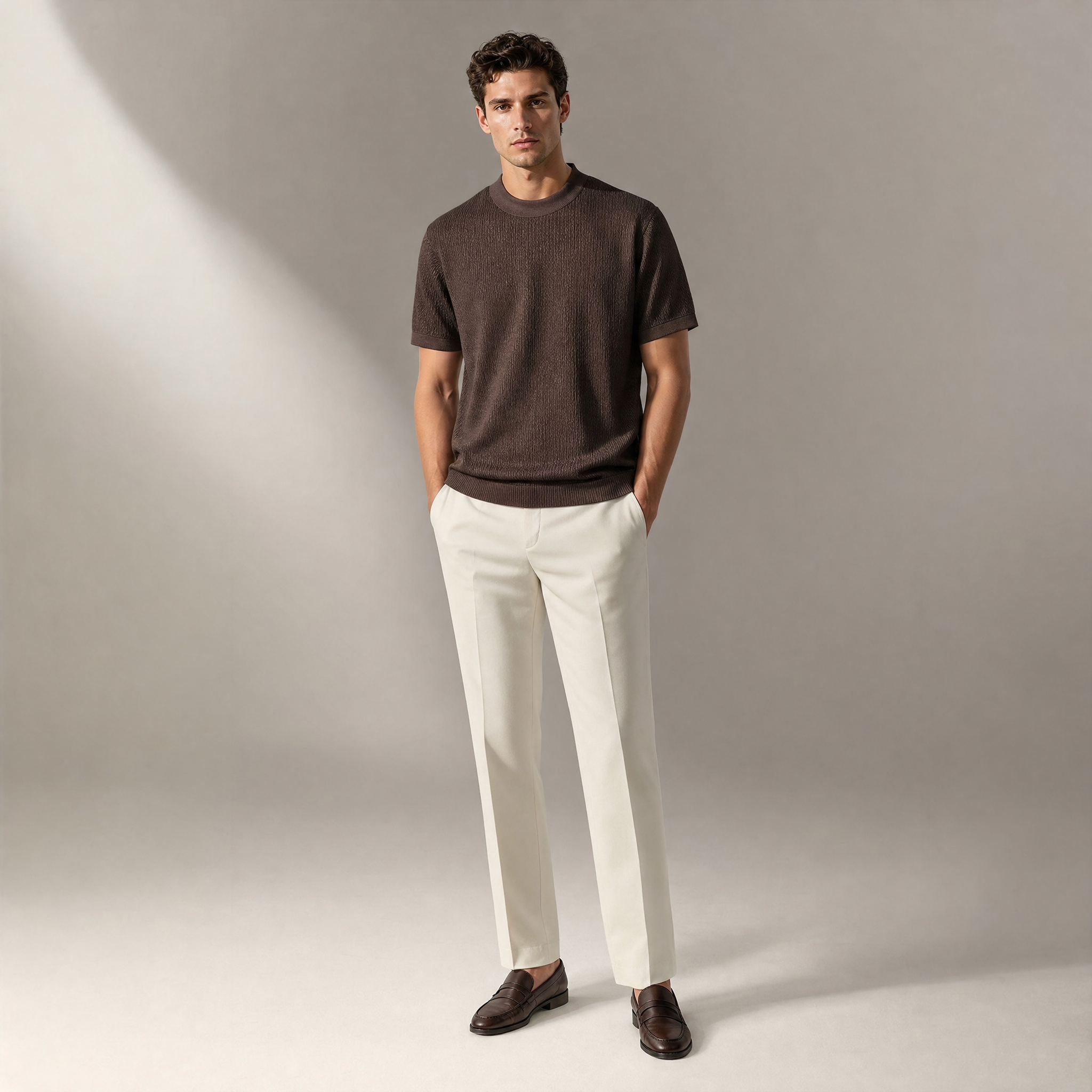 Men's Crew-Neck T-Shirt | Textured All-Season Comfort