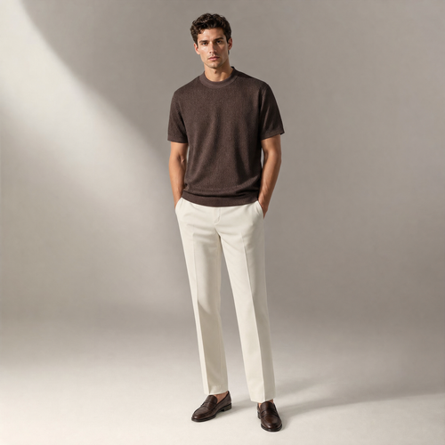Men's Crew-Neck T-Shirt | Textured All-Season Comfort