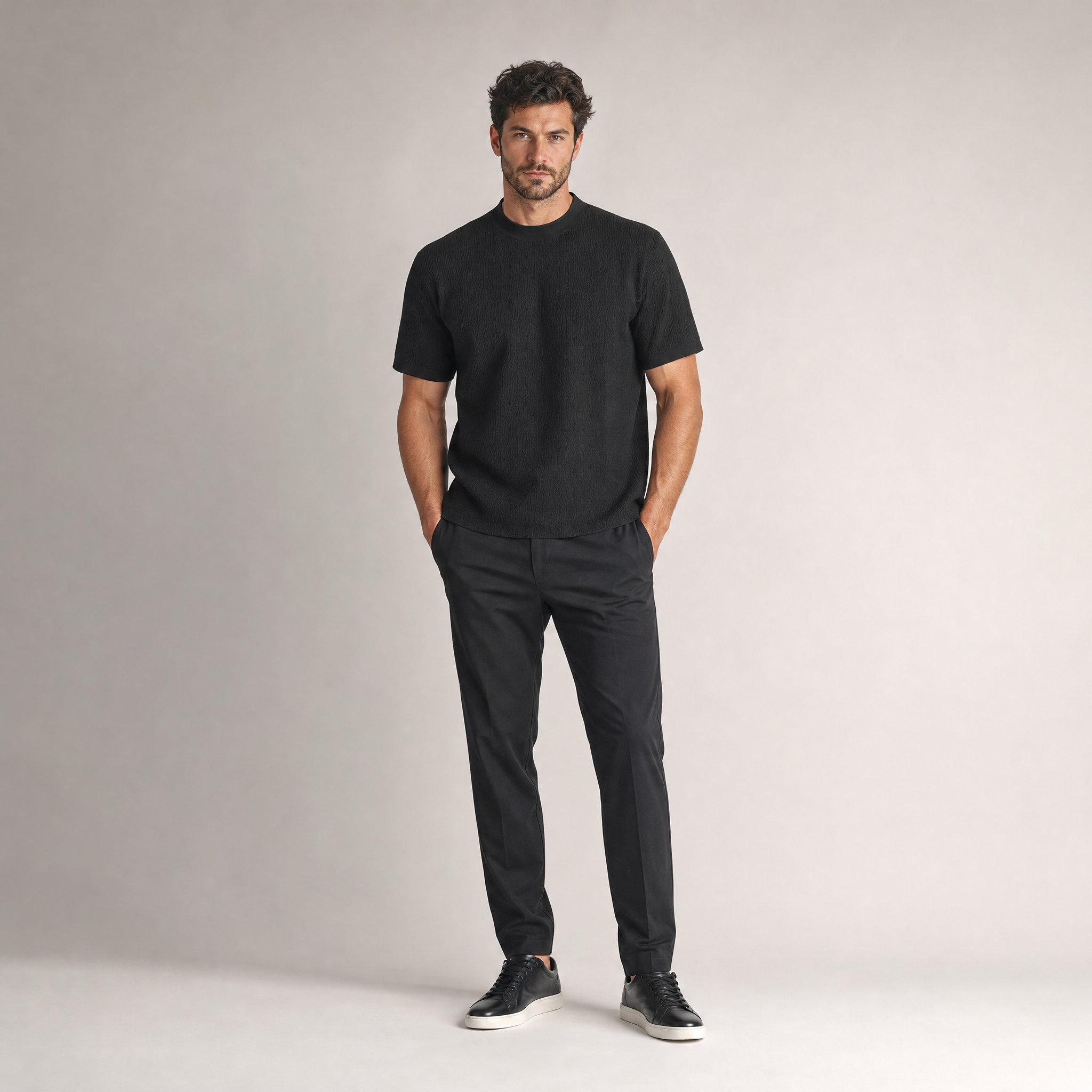 Men's Crew-Neck T-Shirt | Textured All-Season Comfort