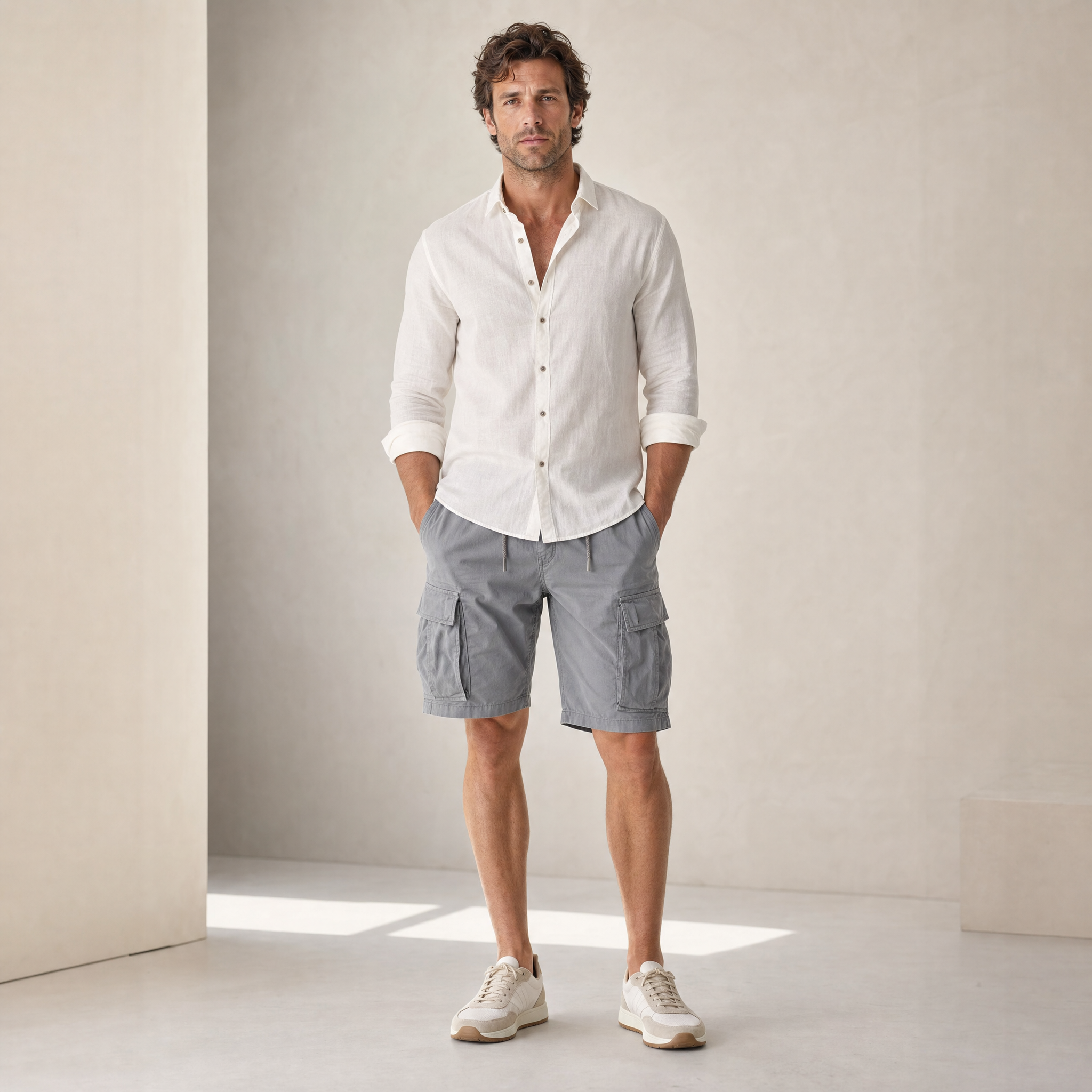 Men's Cargo Shorts | Braided Drawstring, Multi-Pocket