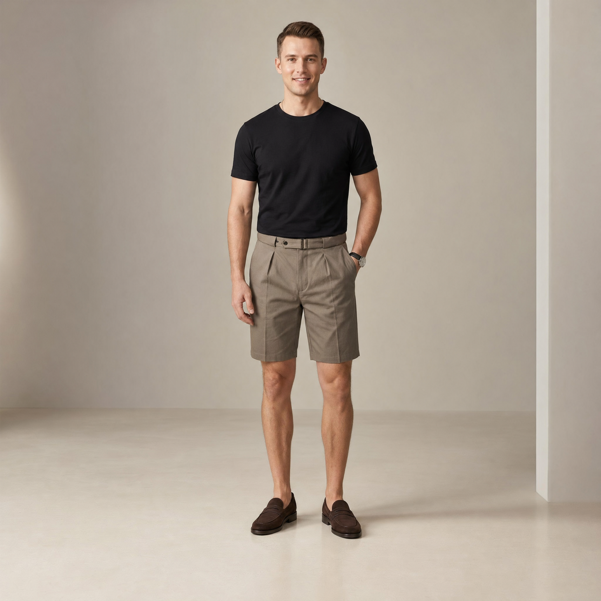 Men's Chino Shorts | High-Rise Tailored Smart-Casual