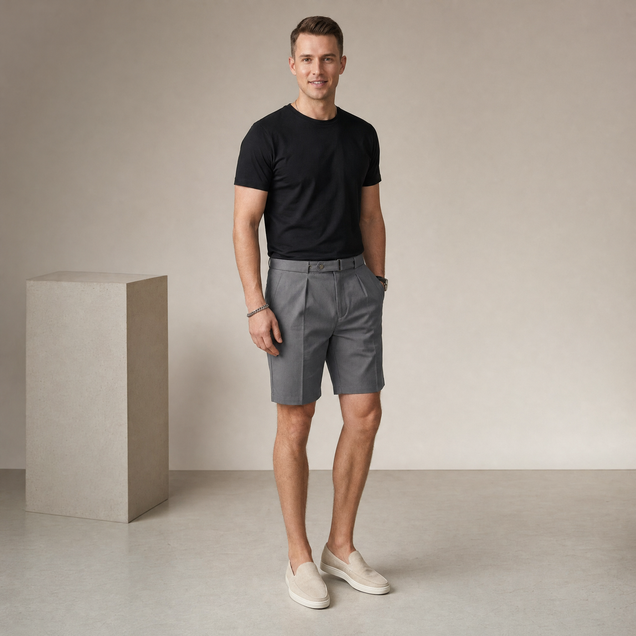 Men's Chino Shorts | High-Rise Tailored Smart-Casual