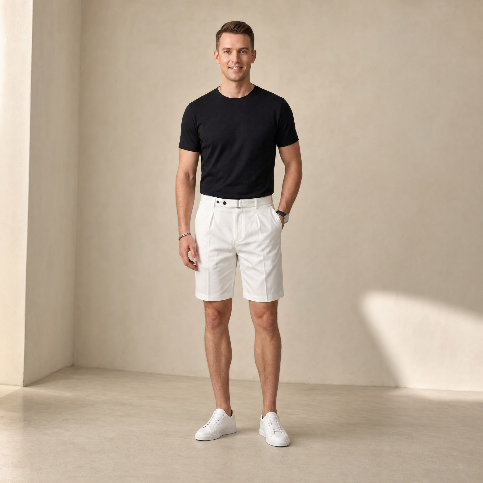 Men's Chino Shorts | High-Rise Tailored Smart-Casual
