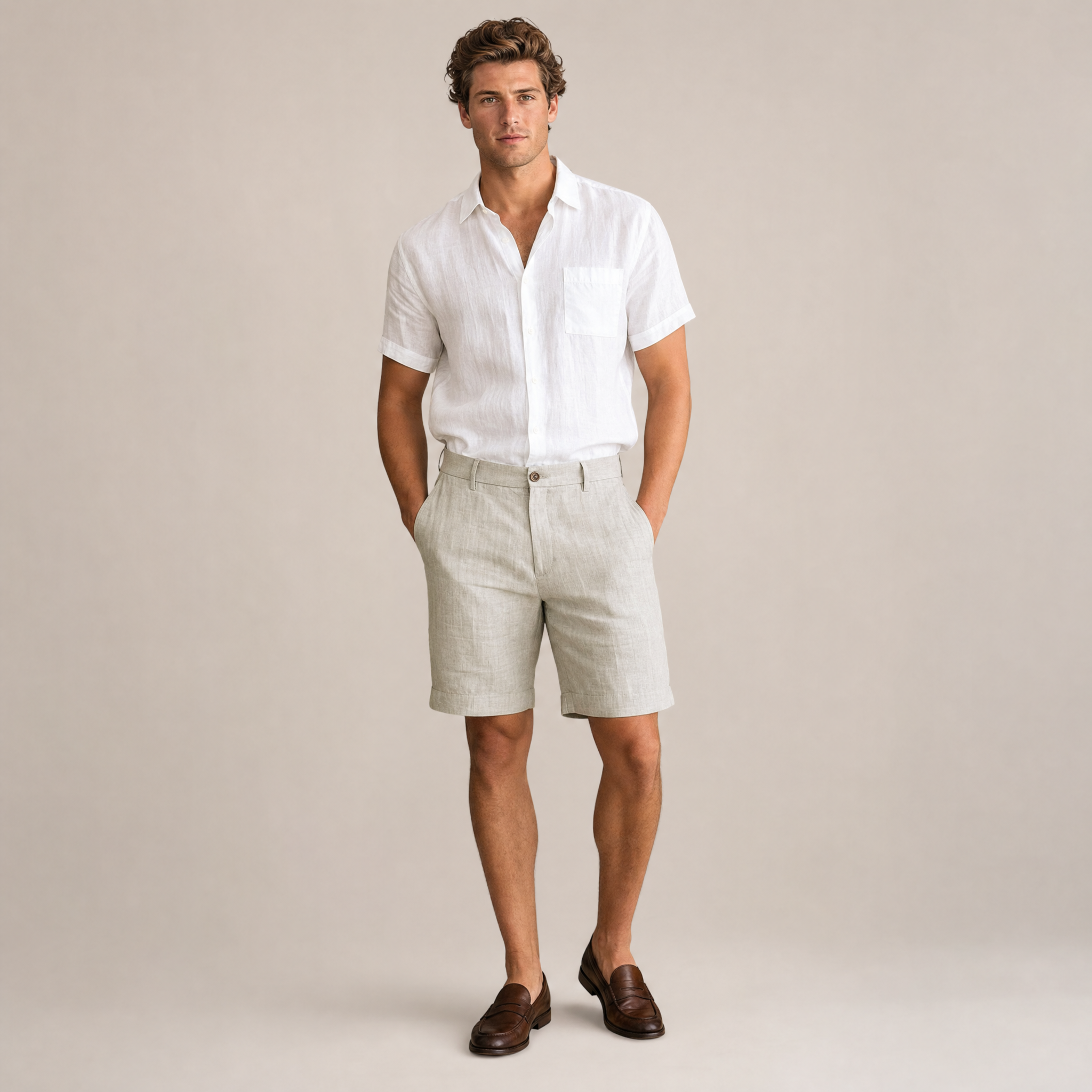 Men's Summer Shorts | Lightweight Elastic-Waist Relaxed