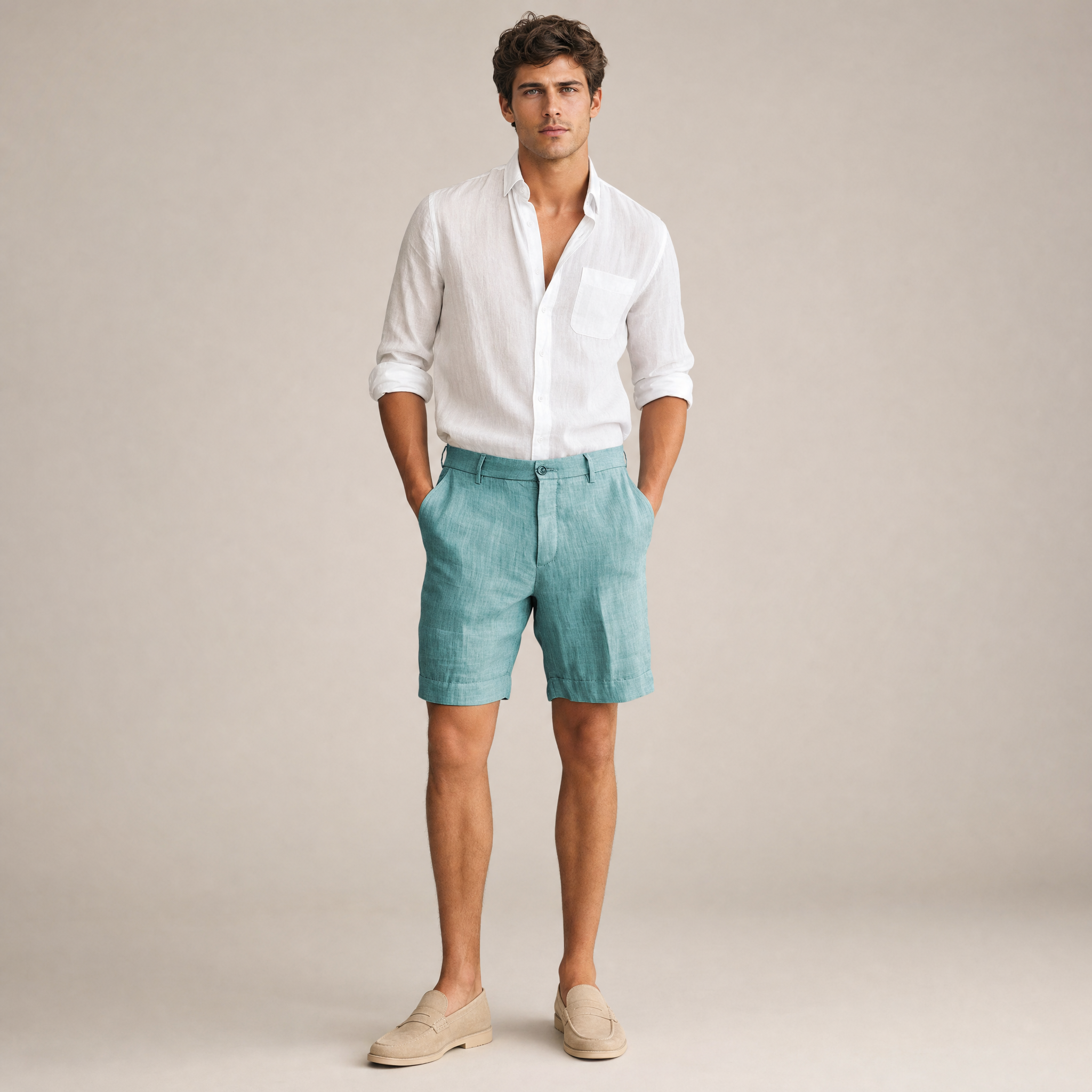 Men's Summer Shorts | Lightweight Elastic-Waist Relaxed