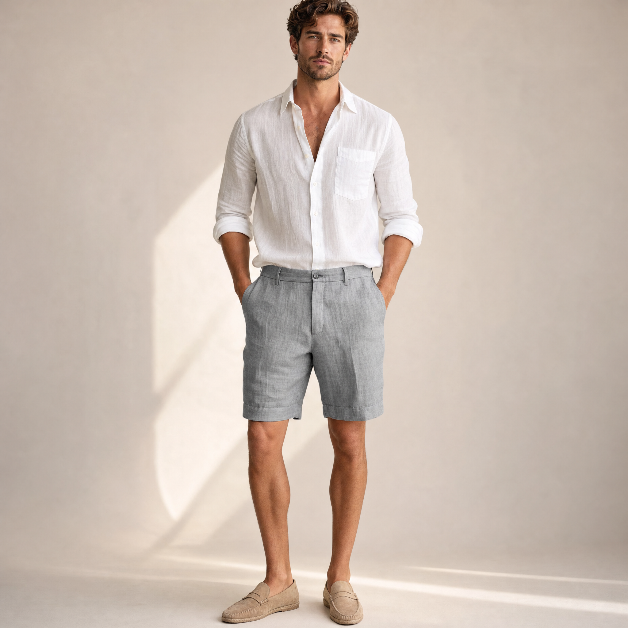 Men's Summer Shorts | Lightweight Elastic-Waist Relaxed
