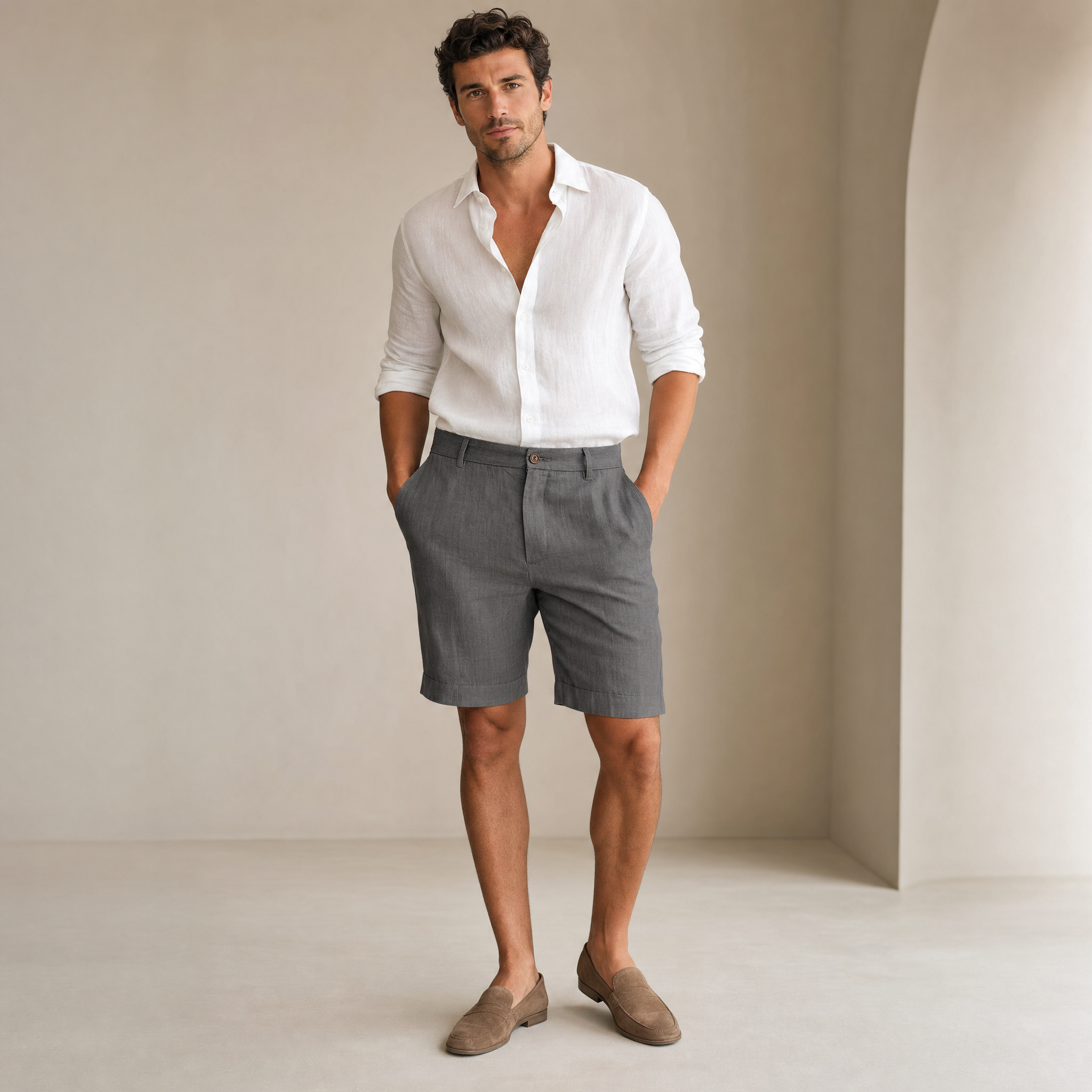 Men's Summer Shorts | Lightweight Elastic-Waist Relaxed