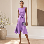Women's Asymmetric Hem Midi Dress – Chic Summer Party Dress