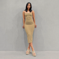 Satin Backless Maxi Dress | Sleeveless Long Dress for Women