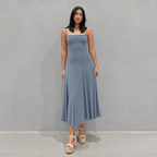 Satin Backless Maxi Dress | Sleeveless Long Dress for Women