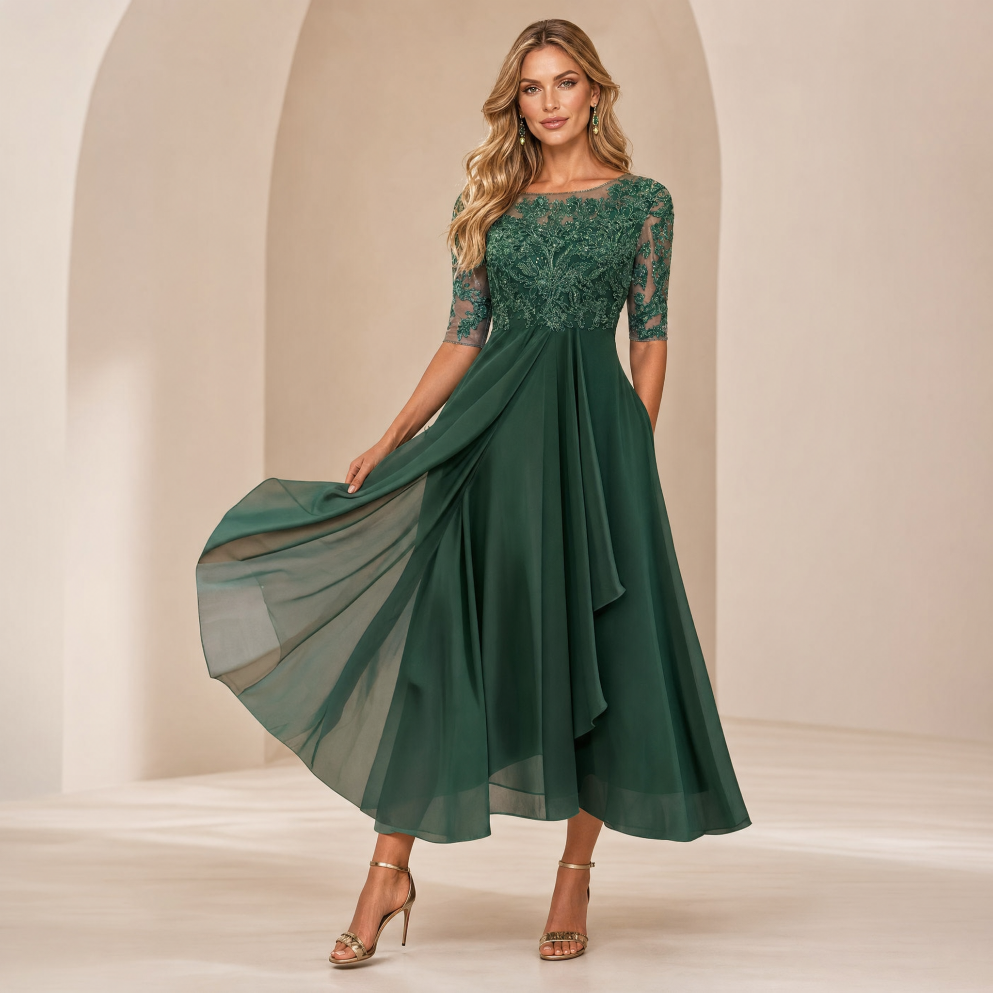 Elegant Lace Dress | Timeless Charm with Breathable Fabric | Flattering Fit for Every Occasion