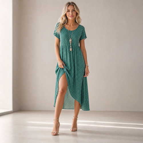 Boho flowing summer dress for women
