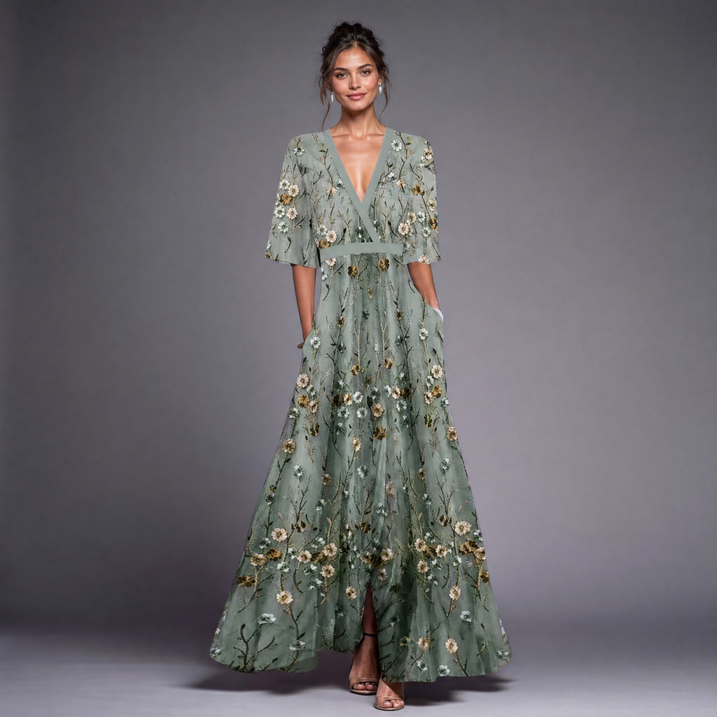 Floral maxi dress for women
